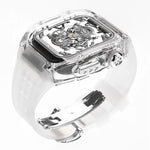 Load image into Gallery viewer, Apple Watch Case - White Crystal Design case with 316 metal buttonsl
