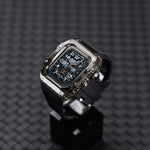 Load image into Gallery viewer, Apple Watch Case - Black Crystal Design case with 316 metal button

