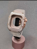 Load image into Gallery viewer, Apple Watch Case Rose Gold Titanium diamonds
