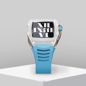 Apple Watch Case  Titanium diamonds Blue - ZIVRRI.COM