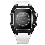 Load image into Gallery viewer, Apple Watch Case -White Titanium &amp; carbon fibre
