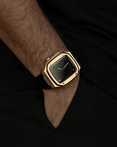 Apple Watch Case -18K Gold Leather strap - ZIVRRI.COM