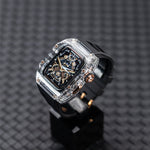 Load image into Gallery viewer, Apple Watch Case - Black Crystal Design case with 316 metal button
