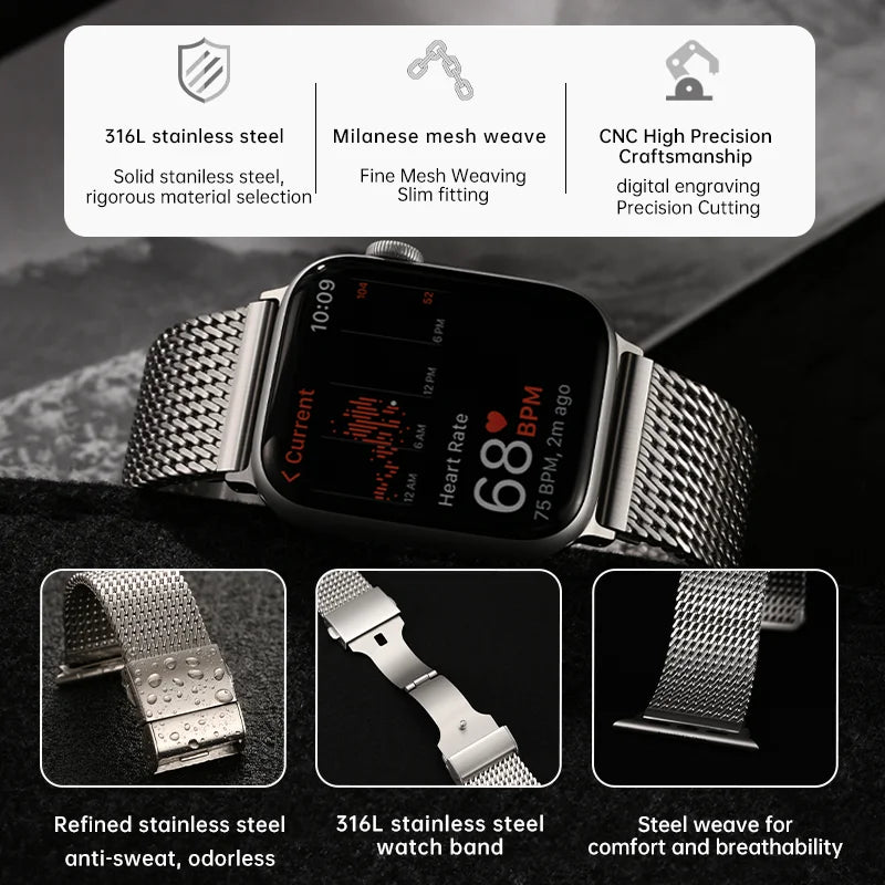 Milanese Loop Band For Apple Watch