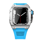 Load image into Gallery viewer, Apple Watch Case star screw Titanium Blue strap
