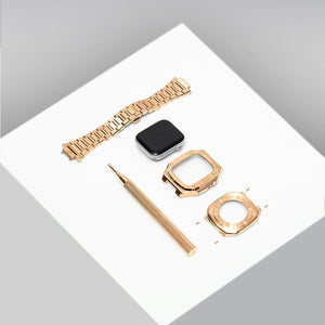 Apple watch Case -18K Gold metal bracelet - ZIVRRI.COM