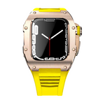 Load image into Gallery viewer, Apple Watch Case star screw Titanium Yellow strap
