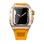 Load image into Gallery viewer, Apple Watch Case star screw Titanium Orange strap
