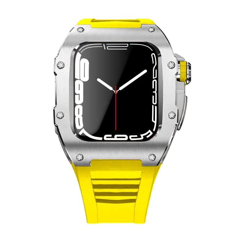 Apple Watch Case star screw Titanium Yellow strap