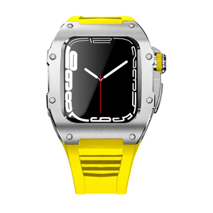 Apple Watch Case star screw Stainless steel Yellow strap
