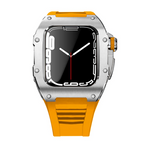 Load image into Gallery viewer, Apple Watch Case star screw Titanium Orange strap
