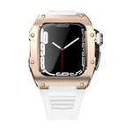 Load image into Gallery viewer, Apple Watch Case star screw Titanium white strap
