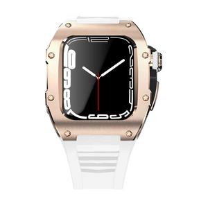 Apple Watch Case star screw Titanium white strap