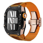 Load image into Gallery viewer, Apple Watch star screw  Case  -Carbon fibre &amp; titanium  Orange
