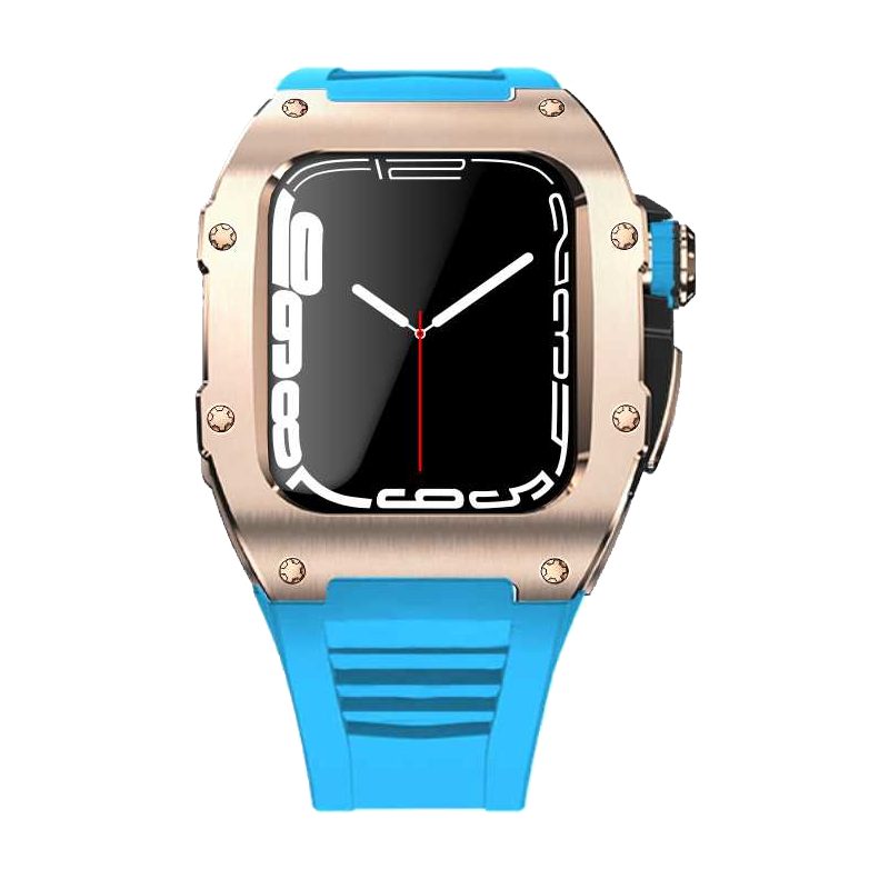 Apple Watch Case star screw Titanium Blue strap