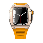 Load image into Gallery viewer, Apple Watch Case star screw Stainless steel Orange strap
