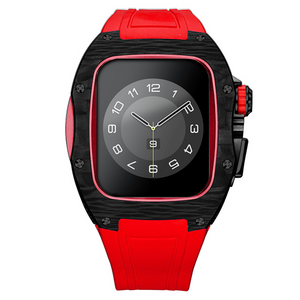 Apple Watch Case -Red Titanium & carbon fibre