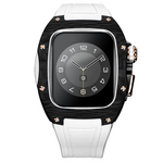 Load image into Gallery viewer, Apple Watch Case -White Titanium &amp; carbon fibre
