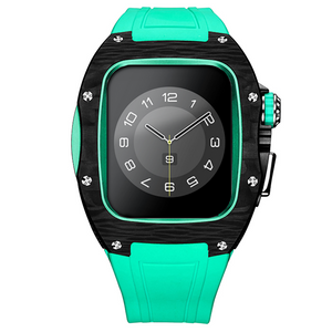 Apple Watch Case -Green  Titanium & carbon fibre