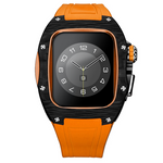 Load image into Gallery viewer, Apple Watch Case -Orange  Titanium &amp; carbon fibre
