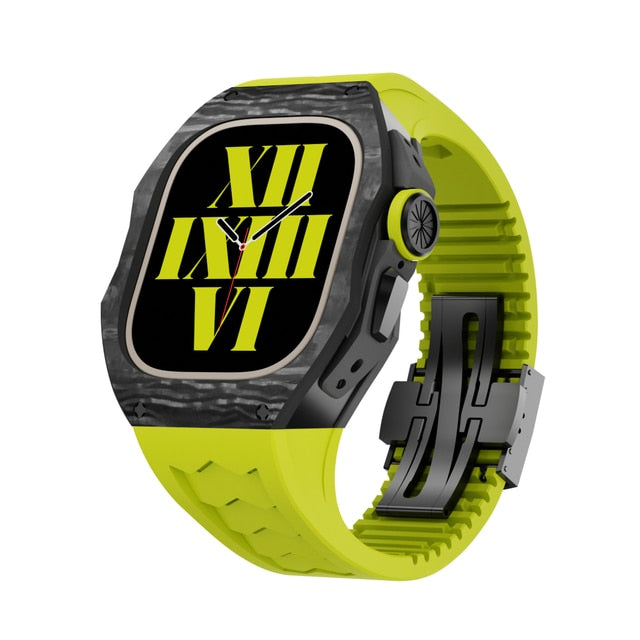 Apple Watch Case  Carbon fiber Green -ULTRA 49MM