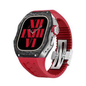 Apple Watch Case  Carbon fiber Red -ULTRA 49MM