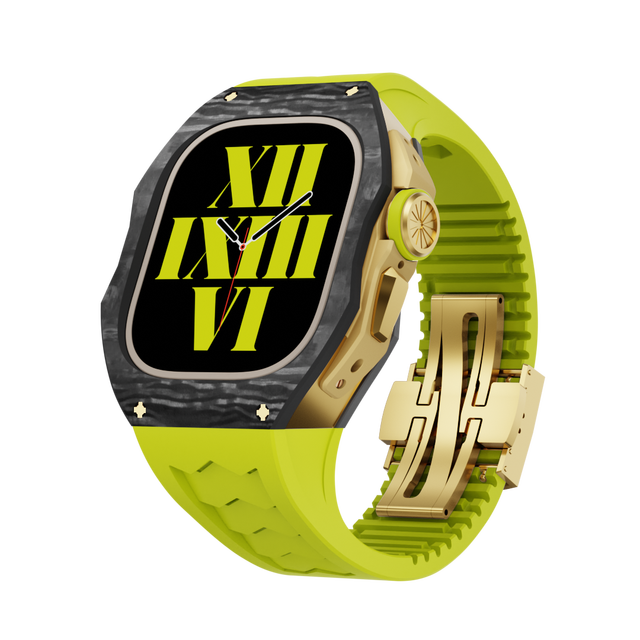 Apple Watch Case Carbon fiber Green -ULTRA 49MM – ZIVRRIGLOBAL