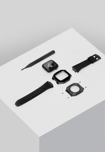 Apple Watch Case Series 7 Black Metal Bracelet - ZIVRRI.COM