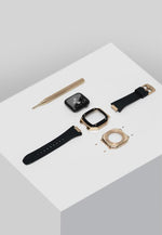 Load image into Gallery viewer, Apple Watch Case -18K Rose Gold silicone strap - ZIVRRI.COM

