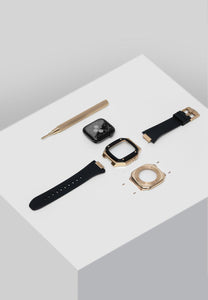 Apple Watch  Case  Gold silicone strap - ZIVRRI.COM