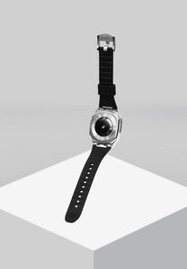 Apple Watch  Case Silver  Black Silicone - ZIVRRI.COM