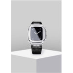 Load image into Gallery viewer, Apple Watch Case -Silver leather strap - ZIVRRI.COM
