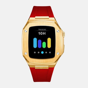 Apple Watch Case -18K Gold silicone strap - ZIVRRI.COM