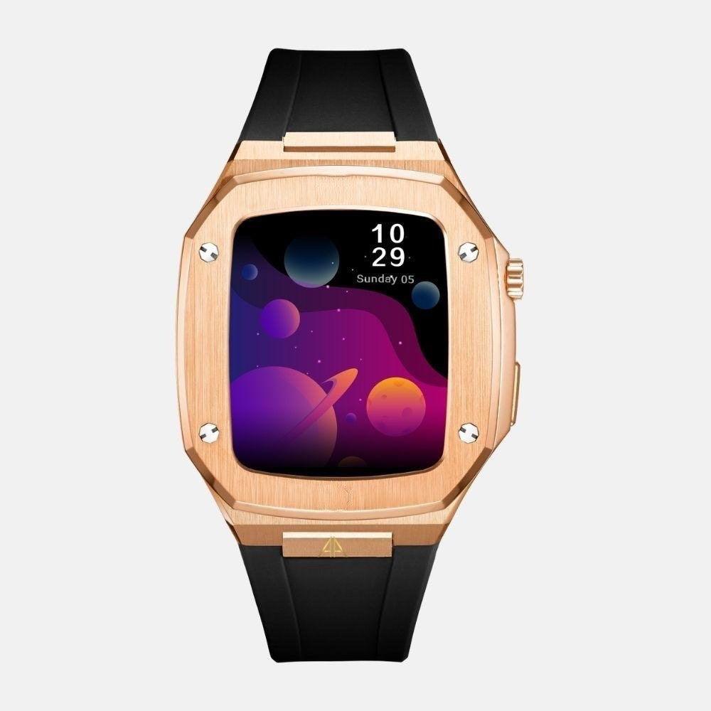 Apple Watch Case -18K Rose Gold silicone strap - ZIVRRI.COM