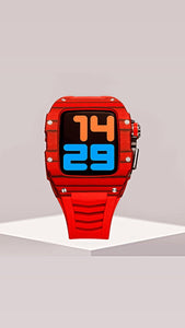 Apple Watch Case Red -Carbon fibre - ZIVRRI.COM