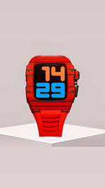 Load image into Gallery viewer, Apple Watch Case Red -Carbon fibre - ZIVRRI.COM
